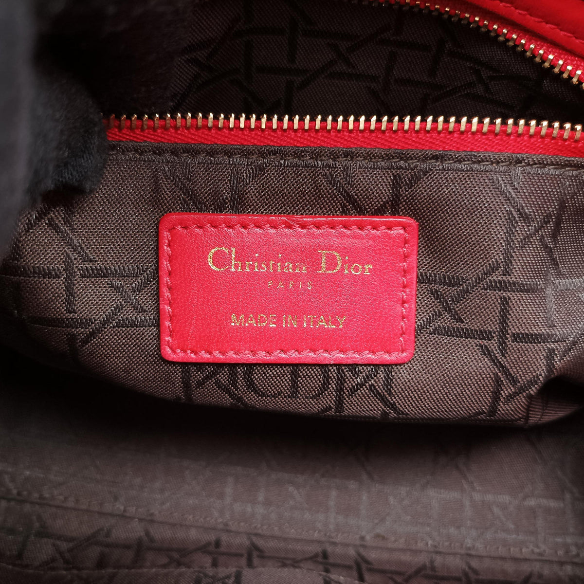 Lady Dior Red lambskin 18-MA-0186レディディオール レッド ラムスキン 18-MA-0186
