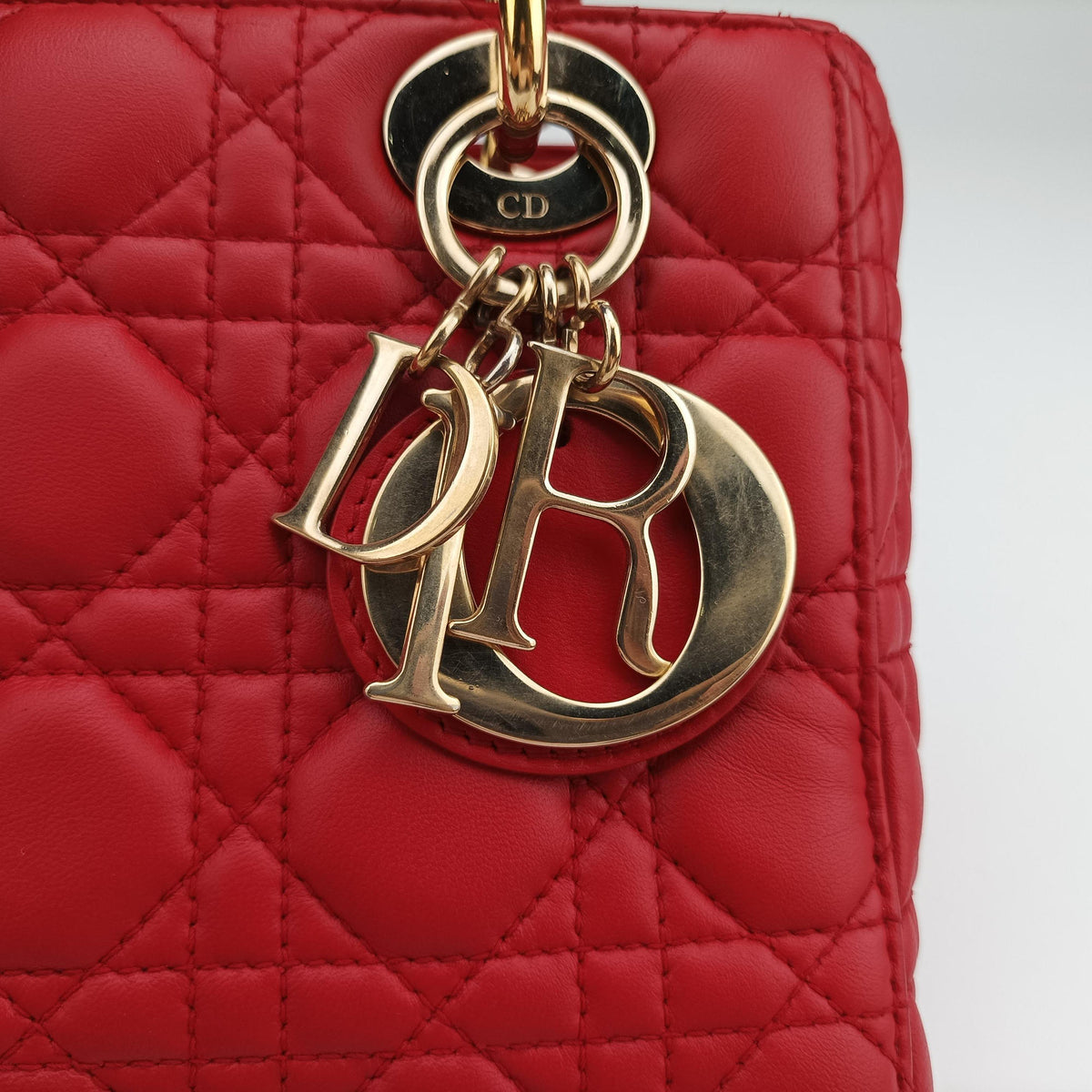 Lady Dior Red lambskin 18-MA-0186レディディオール レッド ラムスキン 18-MA-0186