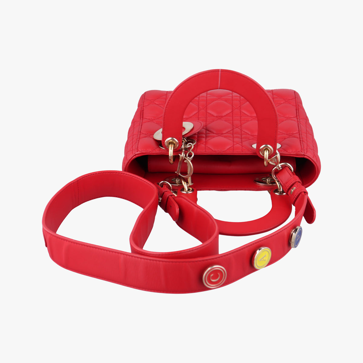 Lady Dior Red lambskin 18-MA-0186レディディオール レッド ラムスキン 18-MA-0186