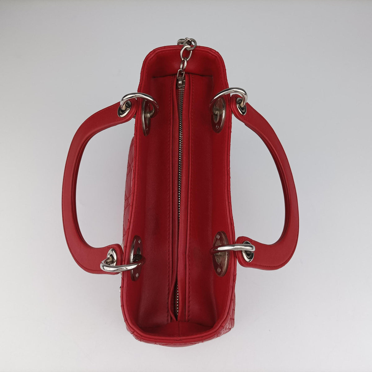 Lady Dior Red lambskin 17-BO-1101レディディオール レッド ラムスキン 17-BO-1101