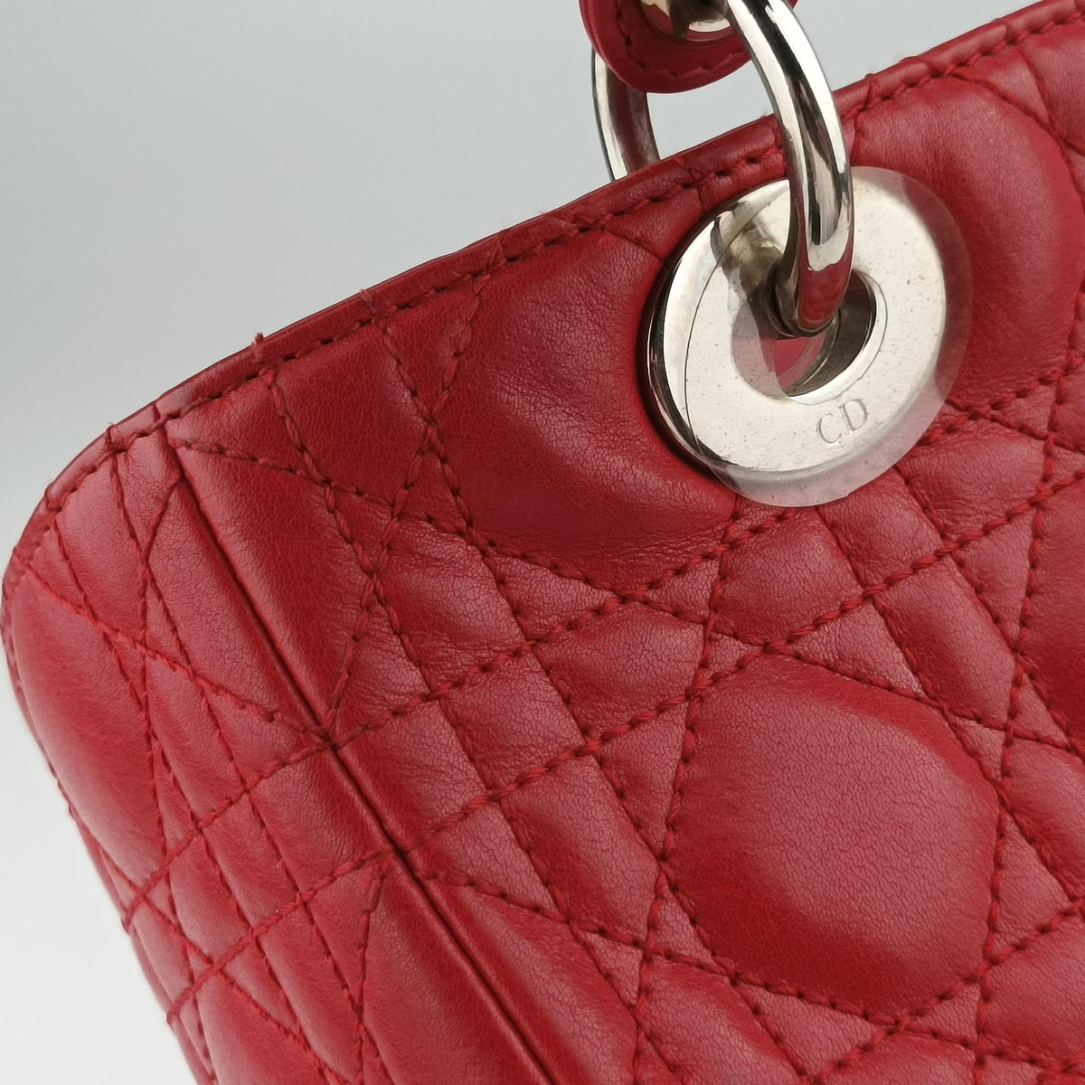 Lady Dior Red lambskin 17-BO-1101レディディオール レッド ラムスキン 17-BO-1101