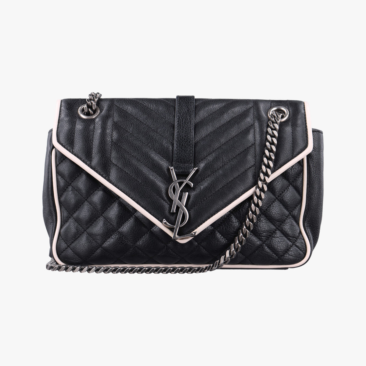 ENVELOPE Black×White Leather 428125 TCT428125.1016エンベロープ ブラック×ホワイト レザー 428125 TCT428125.1016