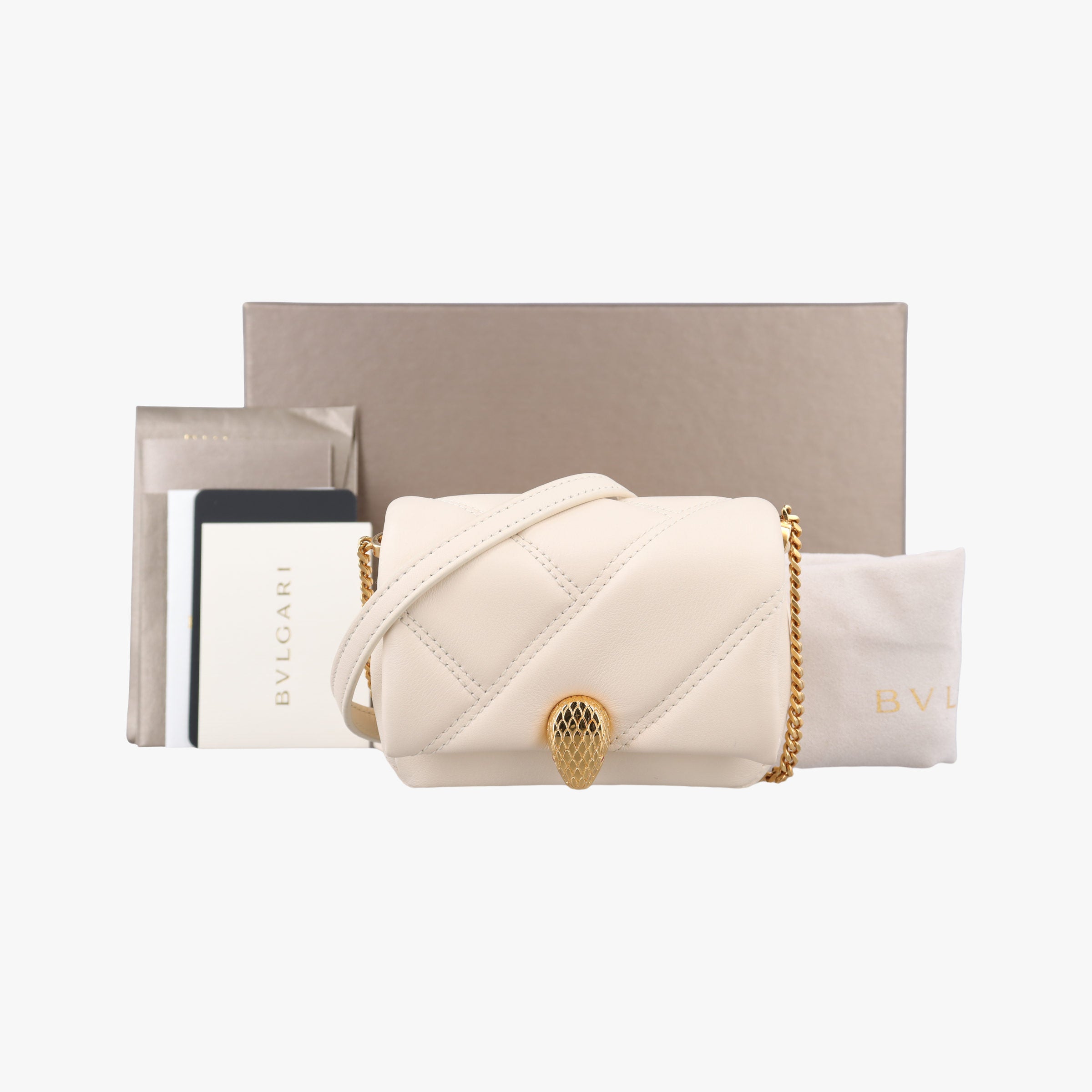 Serpenti Cabochon Micro Ivory Opal calf セルペンティ カボション マイクロ アイボリー オパール カーフ