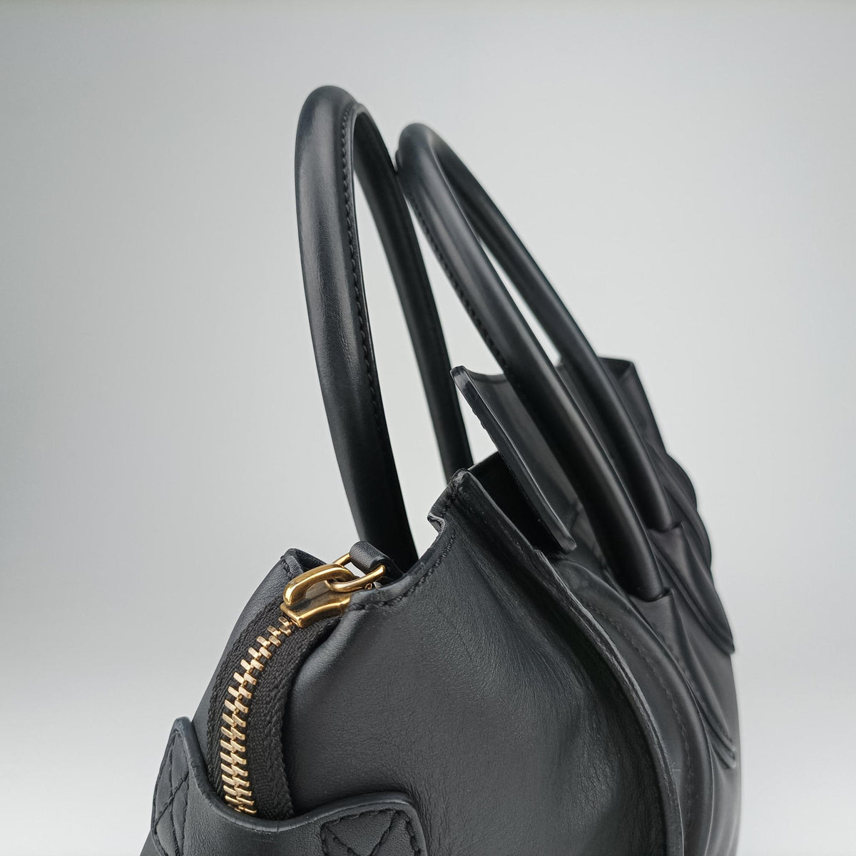 Luggage Mini Shopper Black Leather W-SN-0171 F-PA-0181ラゲージミニショッパー ブラック レザー W-SN-0171 F-PA-0181