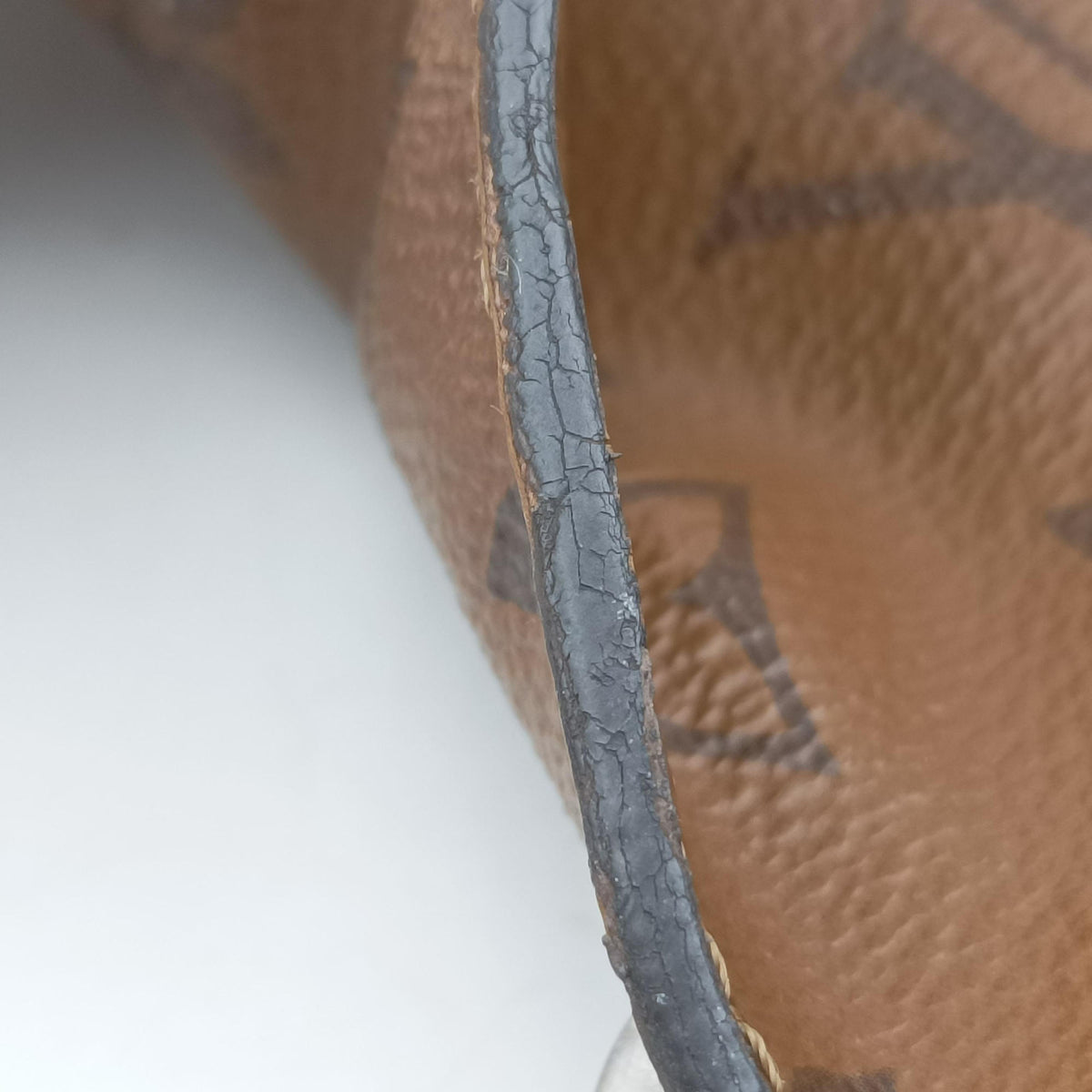 Chantilly Lock Brown x white Monogram x Leather PL0198シャンティイ ロック ブラウン×ホワイト モノグラム×レザー PL0198