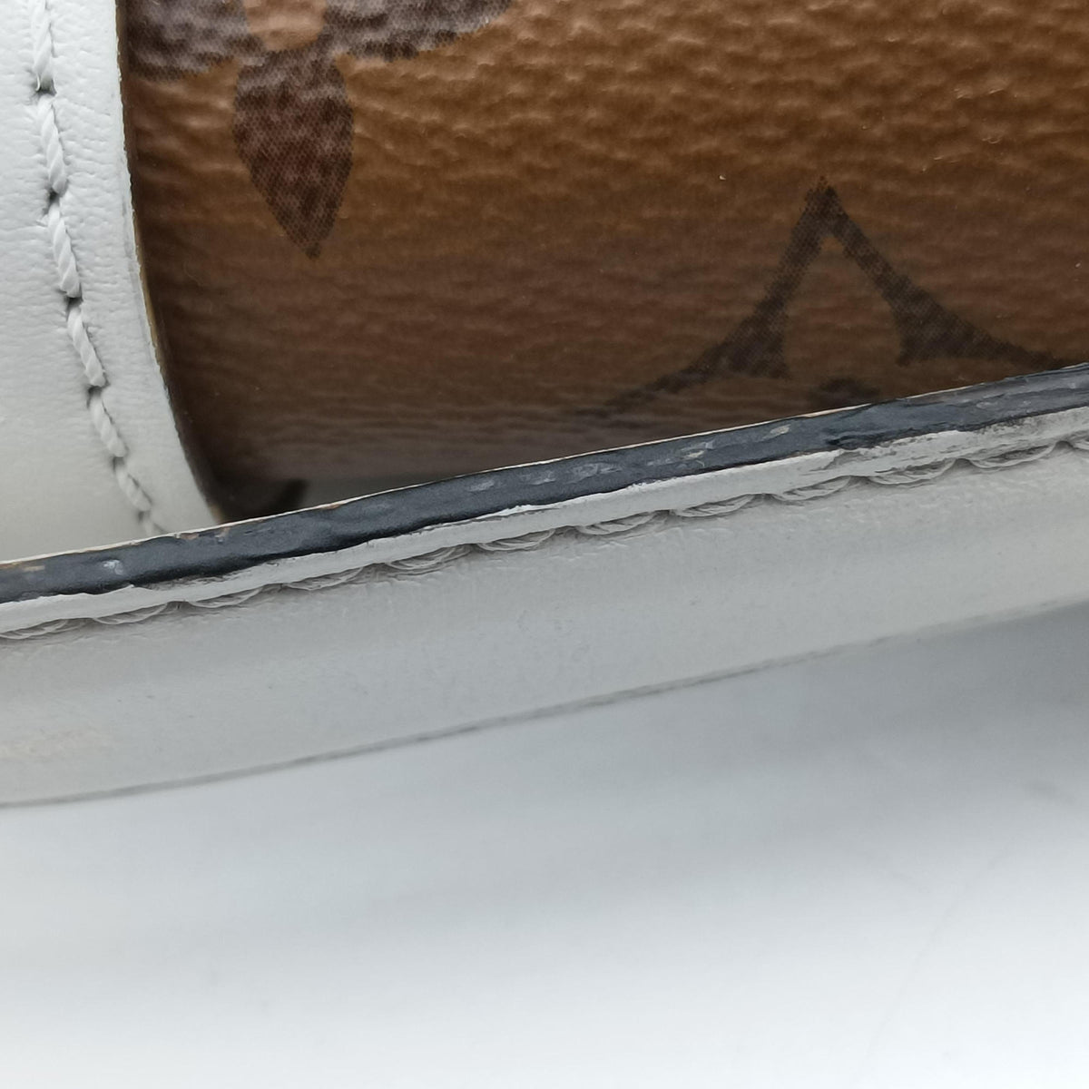 Chantilly Lock Brown x white Monogram x Leather PL0198シャンティイ ロック ブラウン×ホワイト モノグラム×レザー PL0198