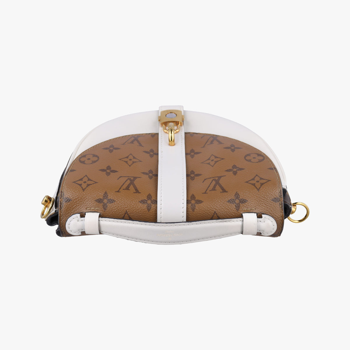 Chantilly Lock Brown x white Monogram x Leather PL0198シャンティイ ロック ブラウン×ホワイト モノグラム×レザー PL0198