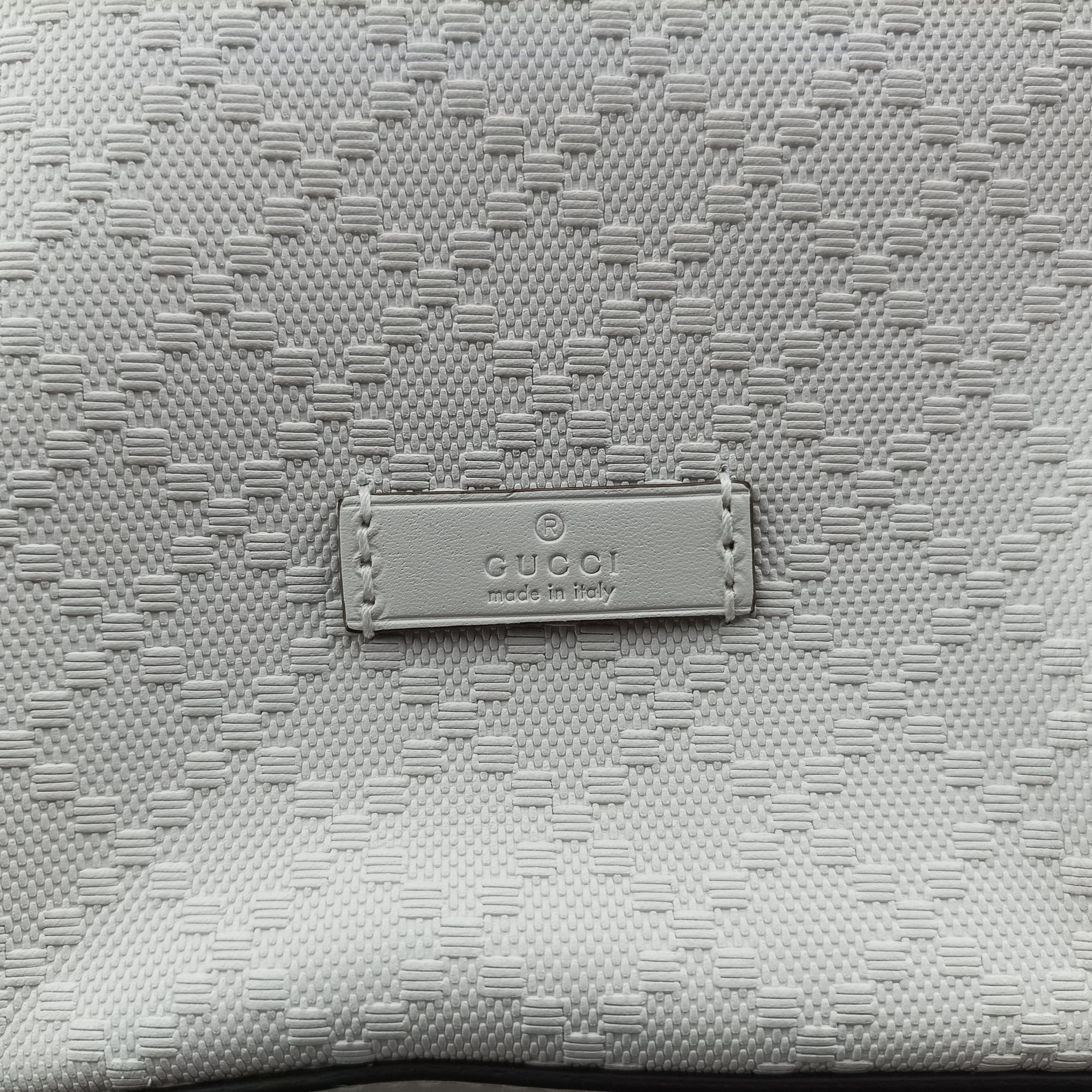 Bright Diamante Bucket White Leather 354229 I016921900ブライトディアマンテ バケット ホワイト レザー 354229 I016921900