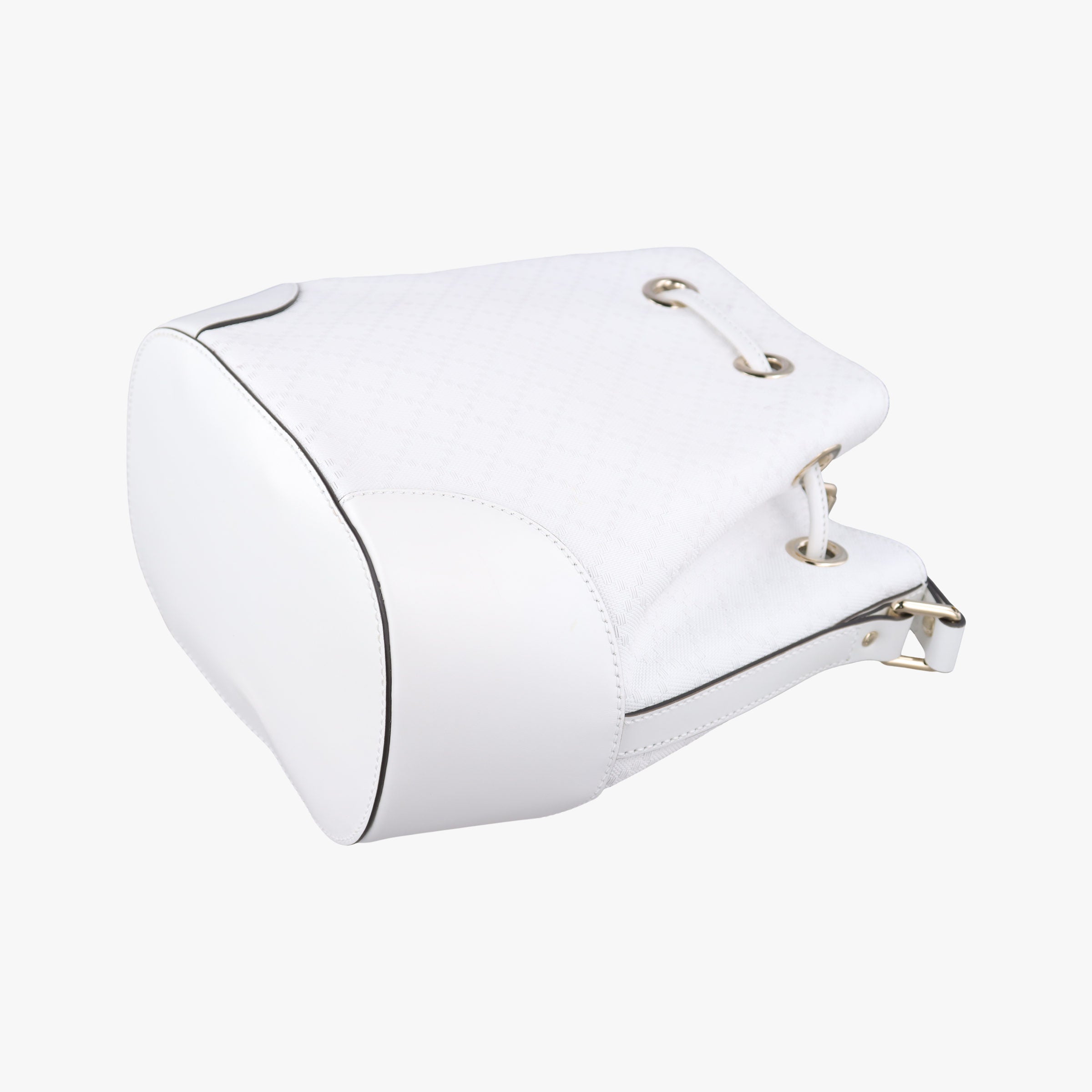 Bright Diamante Bucket White Leather 354229 I016921900ブライトディアマンテ バケット ホワイト レザー 354229 I016921900