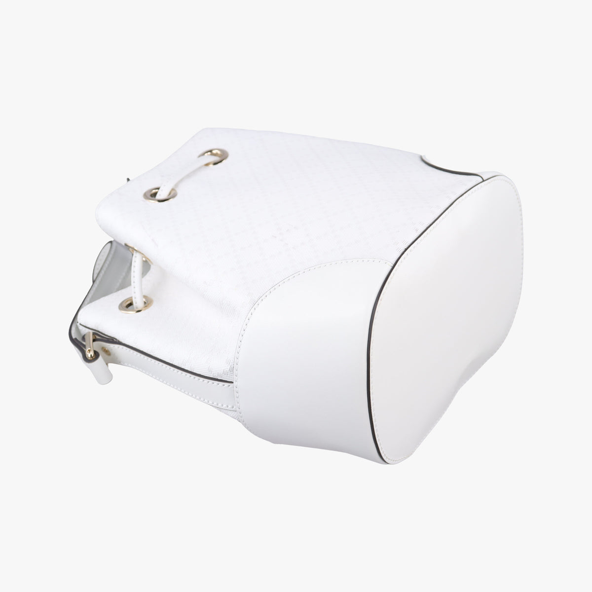 Bright Diamante Bucket White Leather 354229 I016921900ブライトディアマンテ バケット ホワイト レザー 354229 I016921900