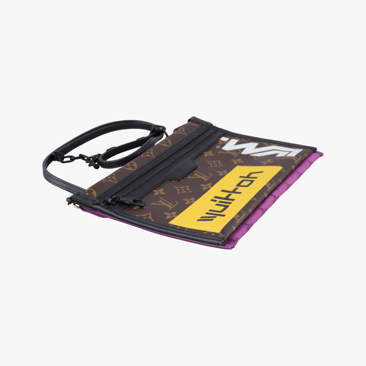 Flat Messenger purple x Brown Monogram Canvas x Denim M44641 CA1159フラットメッセンジャー パープル x ブラウン モノグラム キャンバス x デニム M44641 CA1159