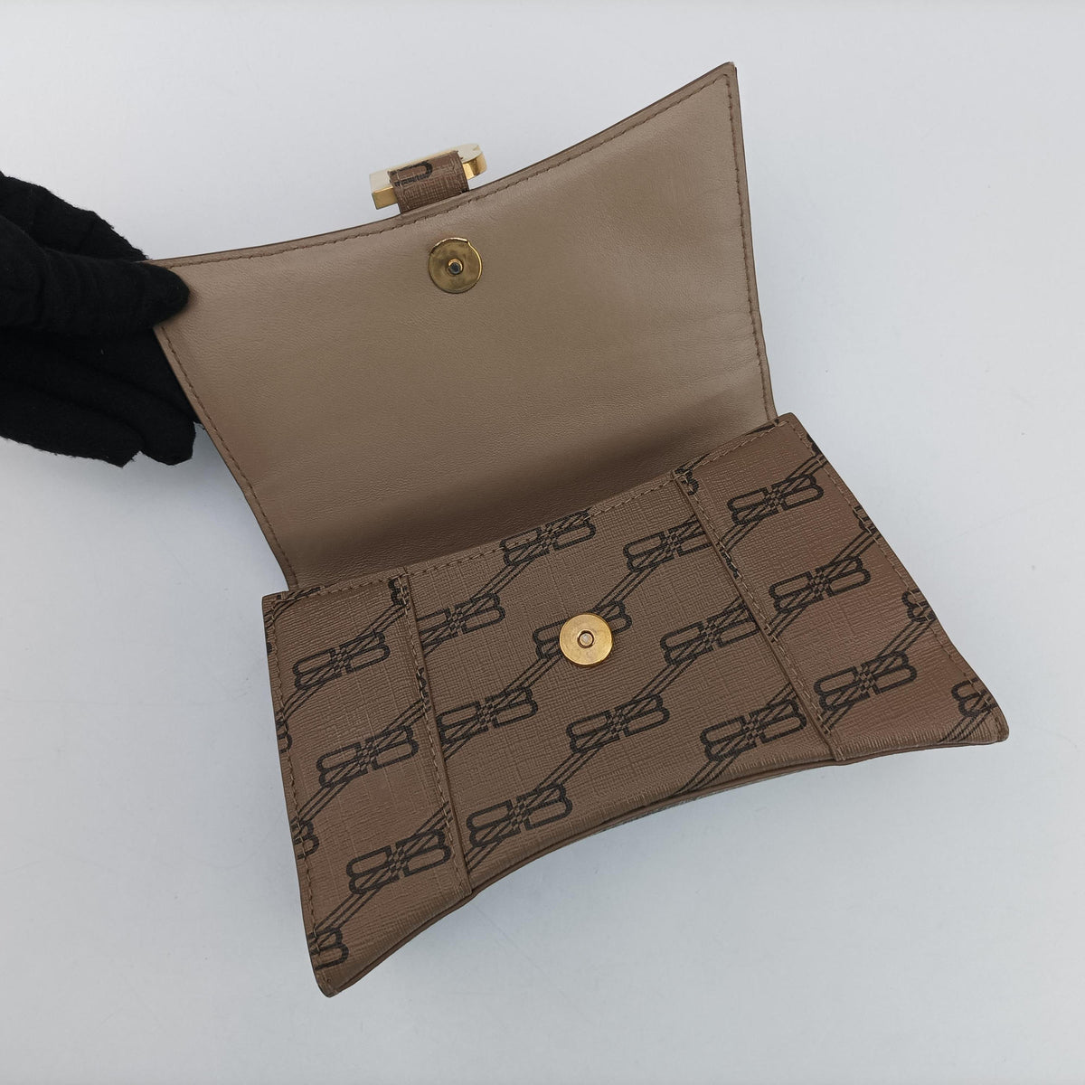 Hourglass XS BB monogram Brown PVCcoated canvas 592833.2762.0.620318アワーグラス XS BBモノグラム ブラウン PVCコーティングキャンバス 592833.2762.0.620318