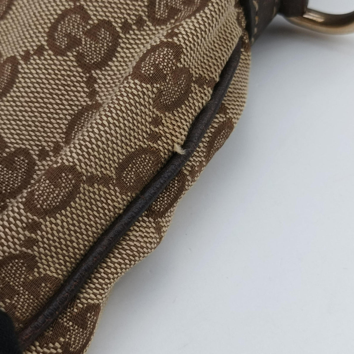 New Jackie Beige×Brown canvas×Leather 246907 F011274255ニュージャッキー ベージュ×ブラウン キャンバス×レザー 246907 F011274255