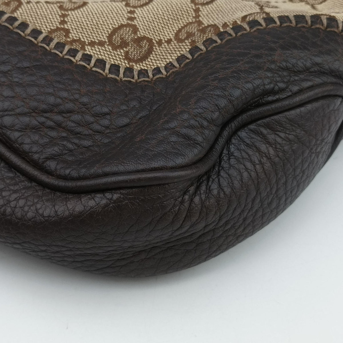 New Jackie Beige×Brown canvas×Leather 246907 F011274255ニュージャッキー ベージュ×ブラウン キャンバス×レザー 246907 F011274255