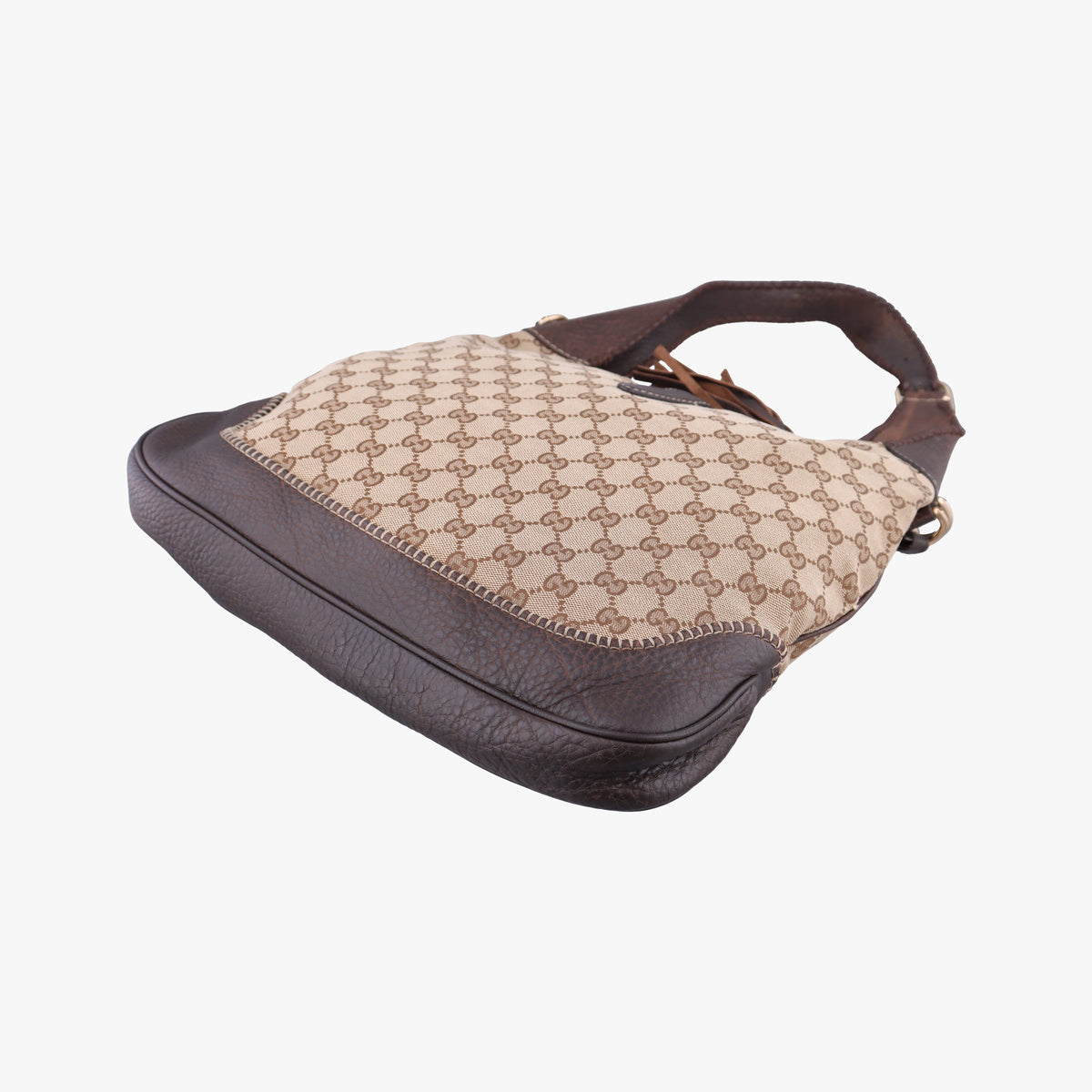New Jackie Beige×Brown canvas×Leather 246907 F011274255ニュージャッキー ベージュ×ブラウン キャンバス×レザー 246907 F011274255