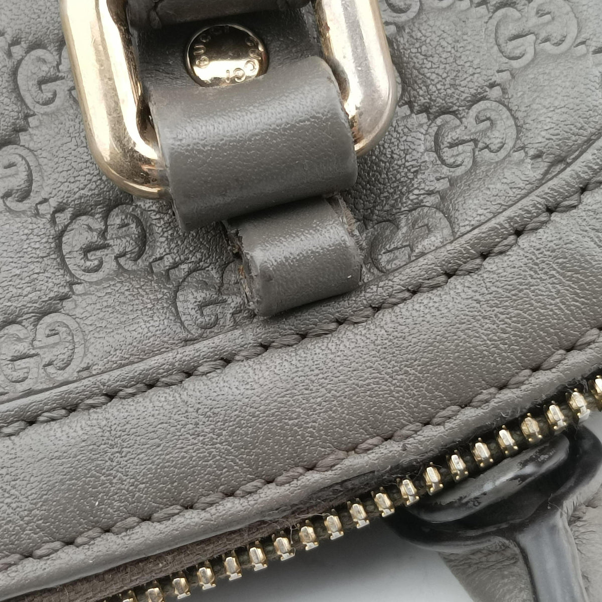 Microguccissima Grey Leather 449654 C026722077マイクログッチシマ グレー レザー 449654 C026722077