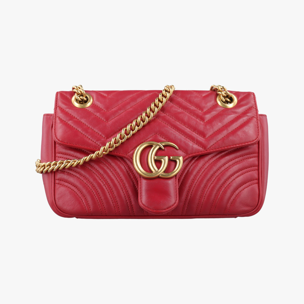 GG Marmont Red Leather 443497 H024674783GGマーモント レッド レザー 443497 H024674783
