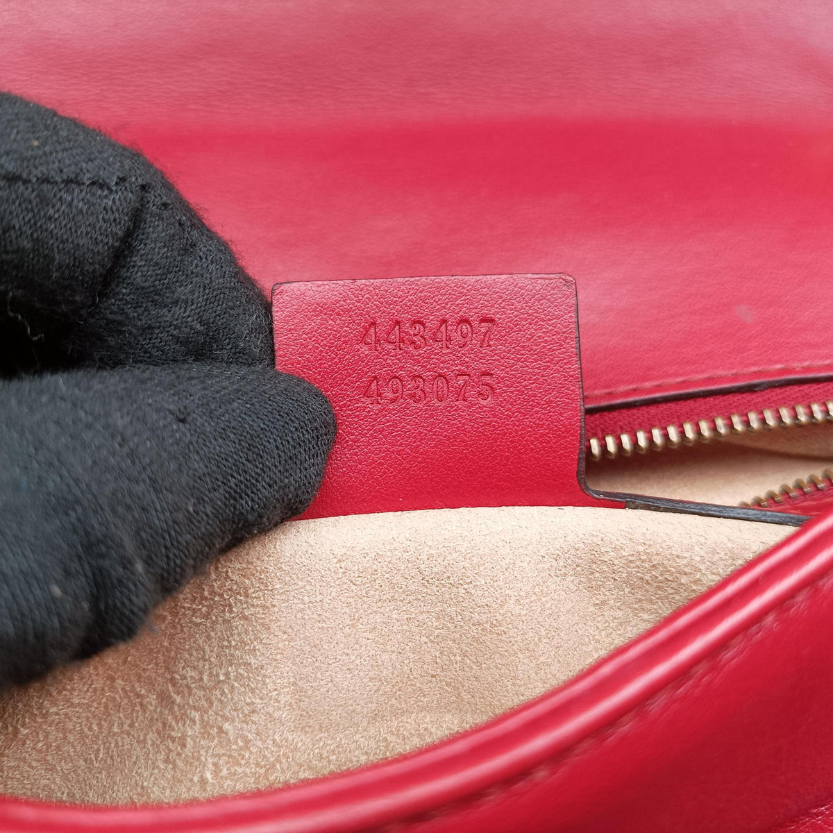 GG Marmont Red Leather 443497 H024674783GGマーモント レッド レザー 443497 H024674783