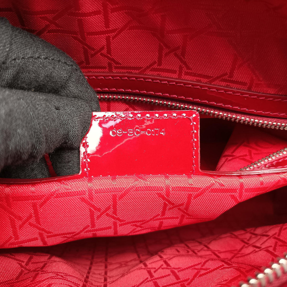 Lady Dior Red patent 09-BO-0174レディディオール レッド パテント 09-BO-0174
