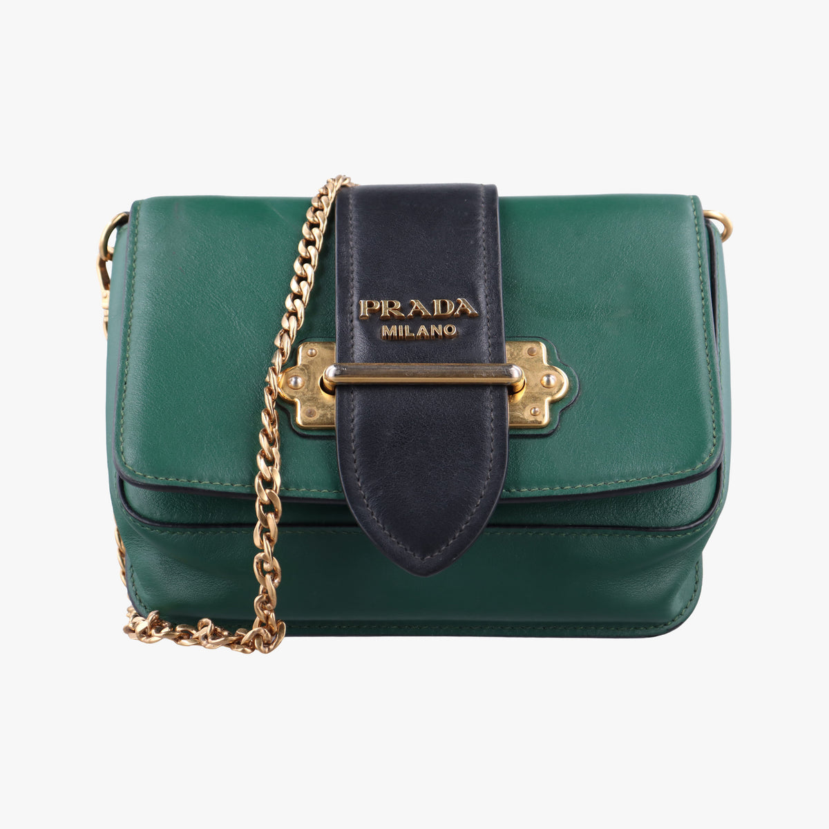 City Calf Cahier Green×black leather 25シティカーフ カイエ グリーン×ブラック レザー 25