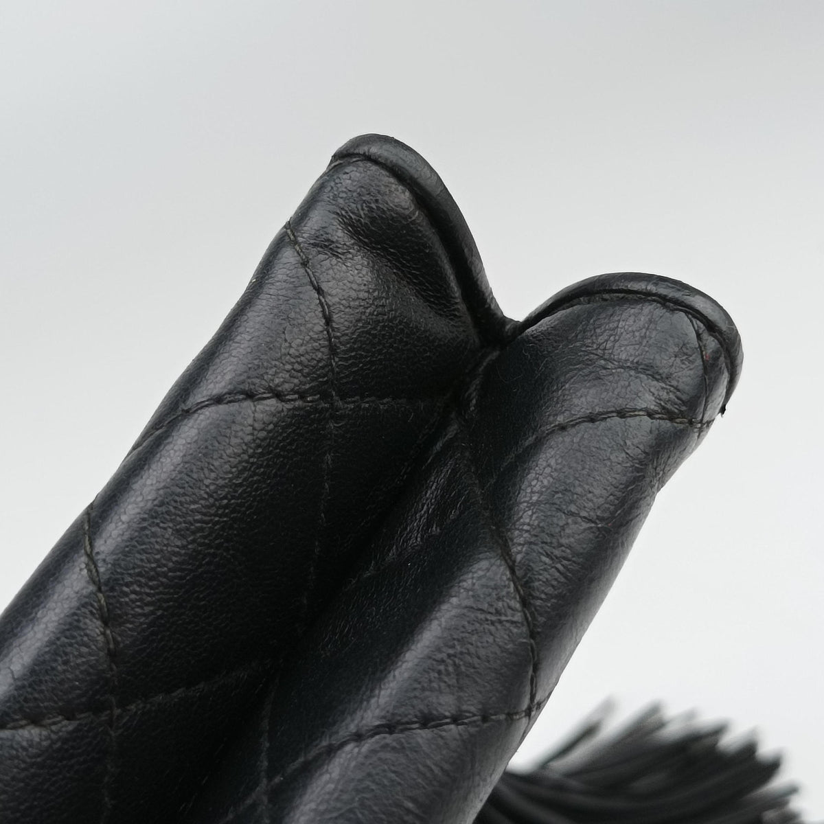 Matelasse fringe Black Lambskin 1141012マトラッセ フリンジ付き ブラック ラムスキン 1141012