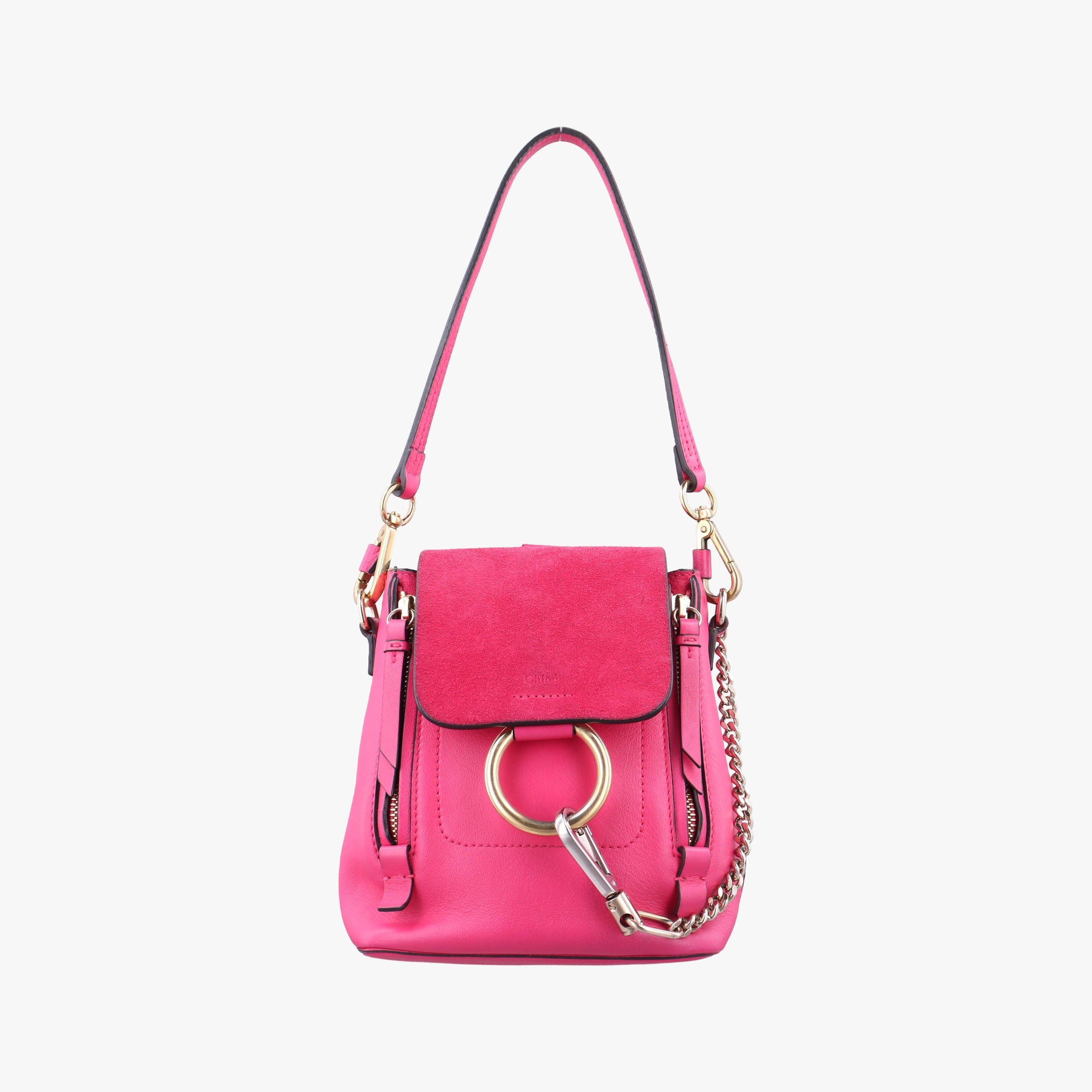 FAYE mini Rose Leather × suede 01 18 75 65フェイ ミニ ローズ レッド レザー×スエード 01 18 75 65