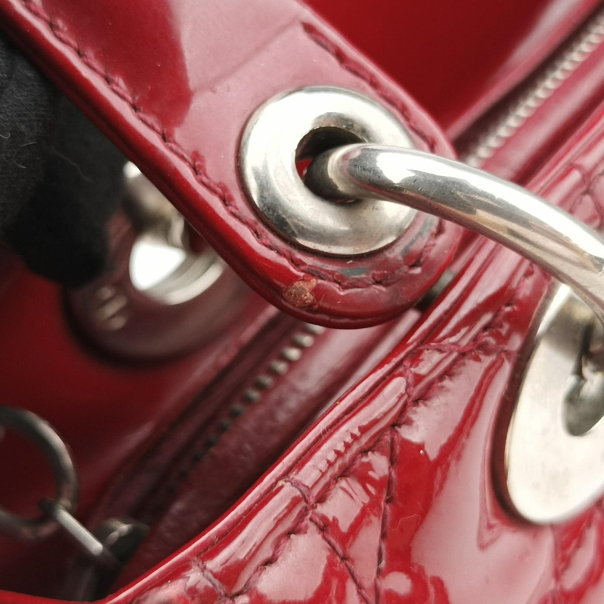 Lady Dior Red Patent 16-BO-0153レディディオール レッド パテント 16-BO-0153