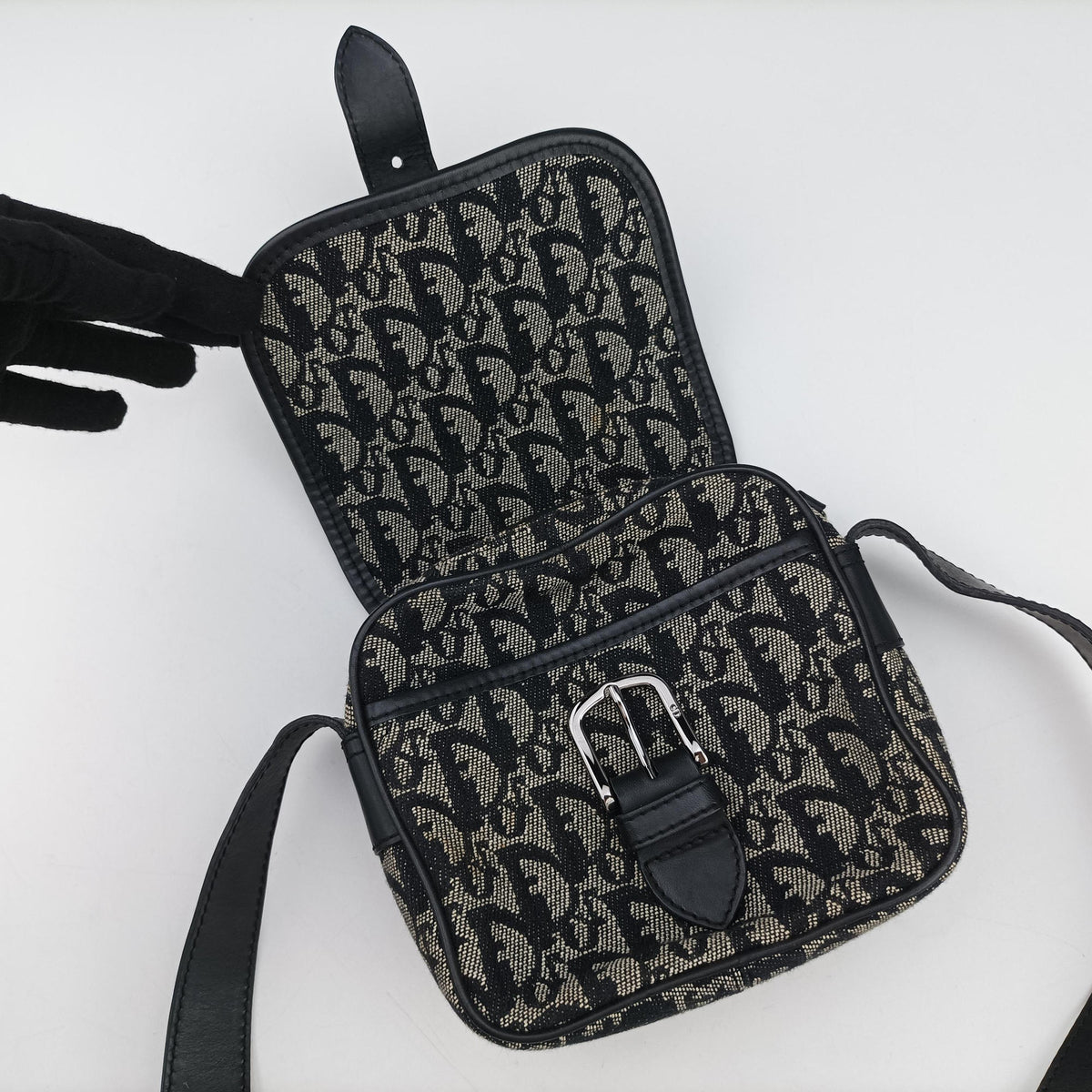 Trotter Black Jacquard×Leather 02RU 0043ロッター ブラック ジャガード×レザー 02RU 0043