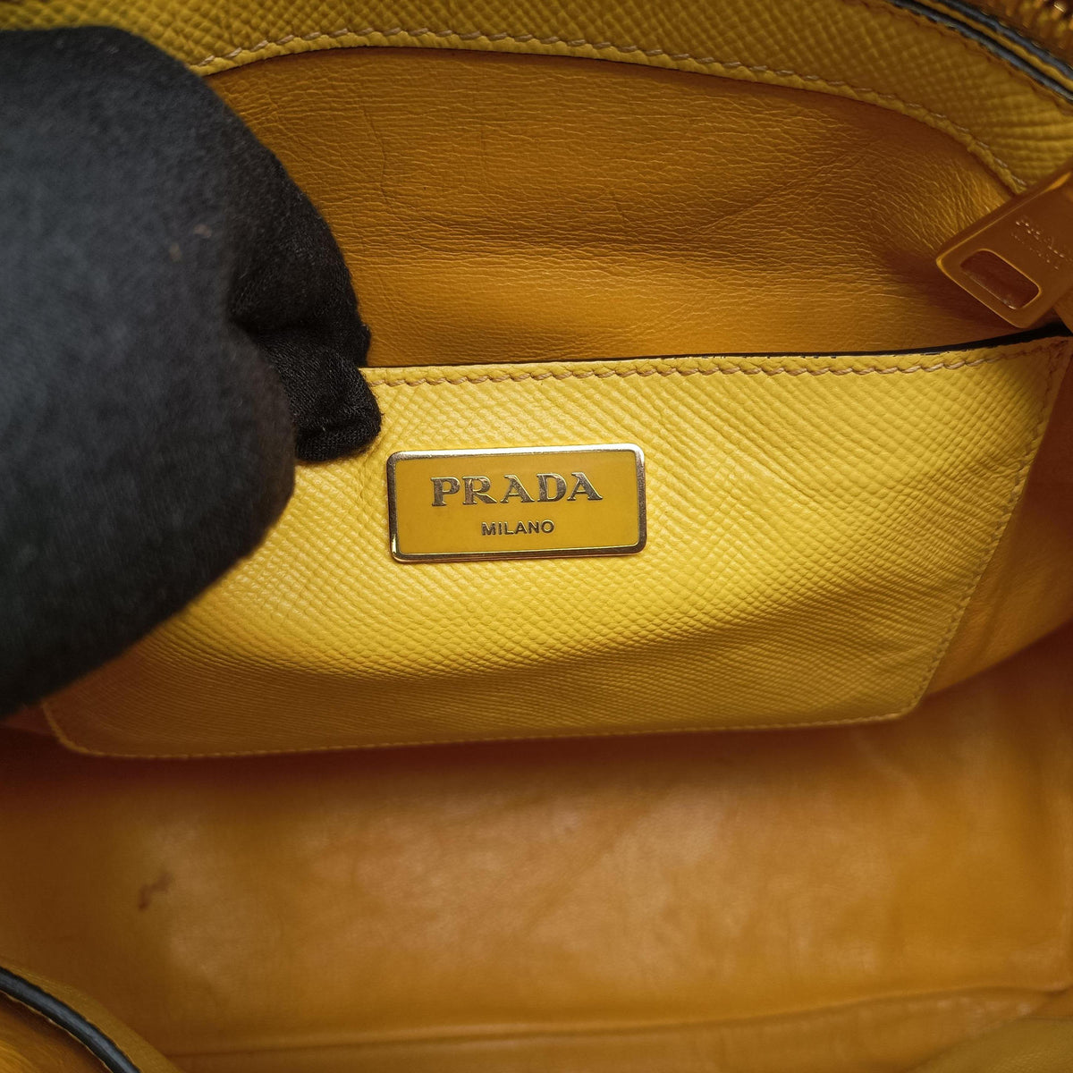 Cuir Top Handle Yellow SAFFIANO Leather BL0902 117クイール トップ ハンドル イエロー サフィアーノレザー BL0902 117