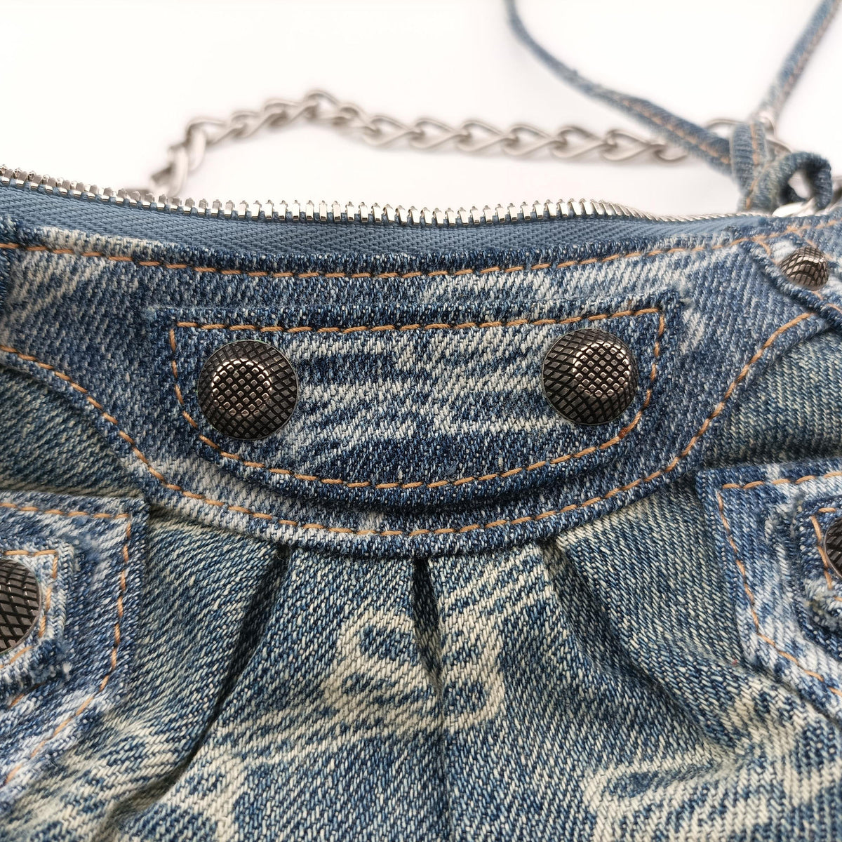 Le Cagole mini Blue denim 695814.4716.P.584046ル カゴール ミニ ブルー デニム 695814.4716.P.584046