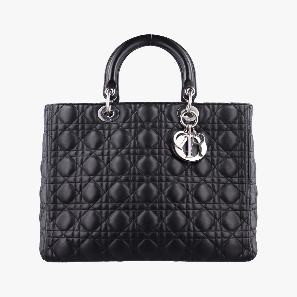 Lady Dior Black lambskin 01-MA-1110レディディオール ブラック ラムスキン 01-MA-1110