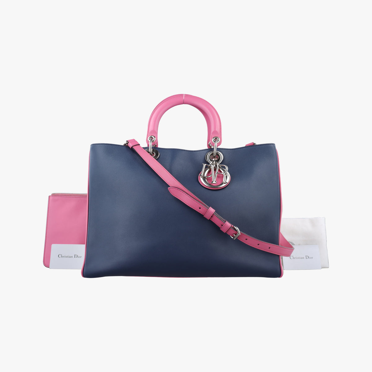 Diorissimo Navy×Pink Leather 09-MA-1104ディオリッシモ ネイビー×ピンク レザー 09-MA-1104