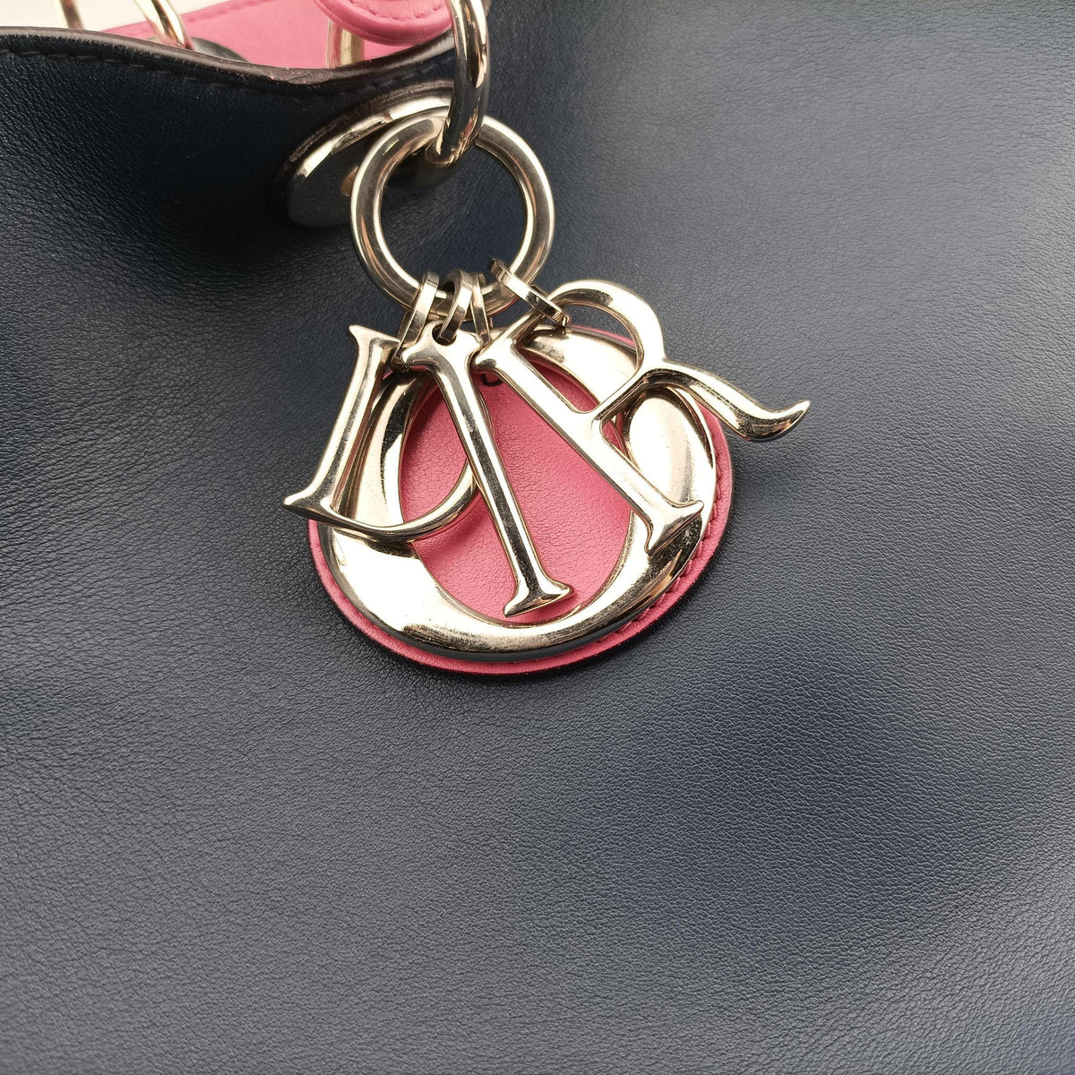 Diorissimo Navy×Pink Leather 09-MA-1104ディオリッシモ ネイビー×ピンク レザー 09-MA-1104