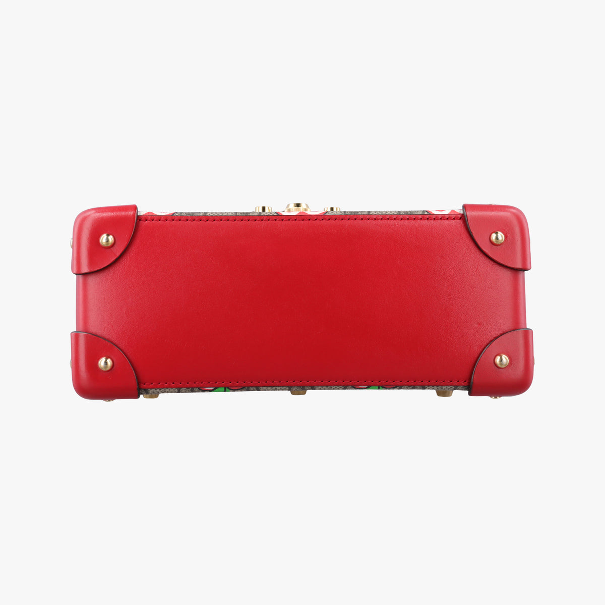 GG Apple Padlock Bamboo beige×red×multi PVC coated canvas×Leather 603221 E033033196GGアップル パドロック バンブー ベージュ×レッド×マルチ PVCコーティングキャンバス×レザー 603221 E033033196