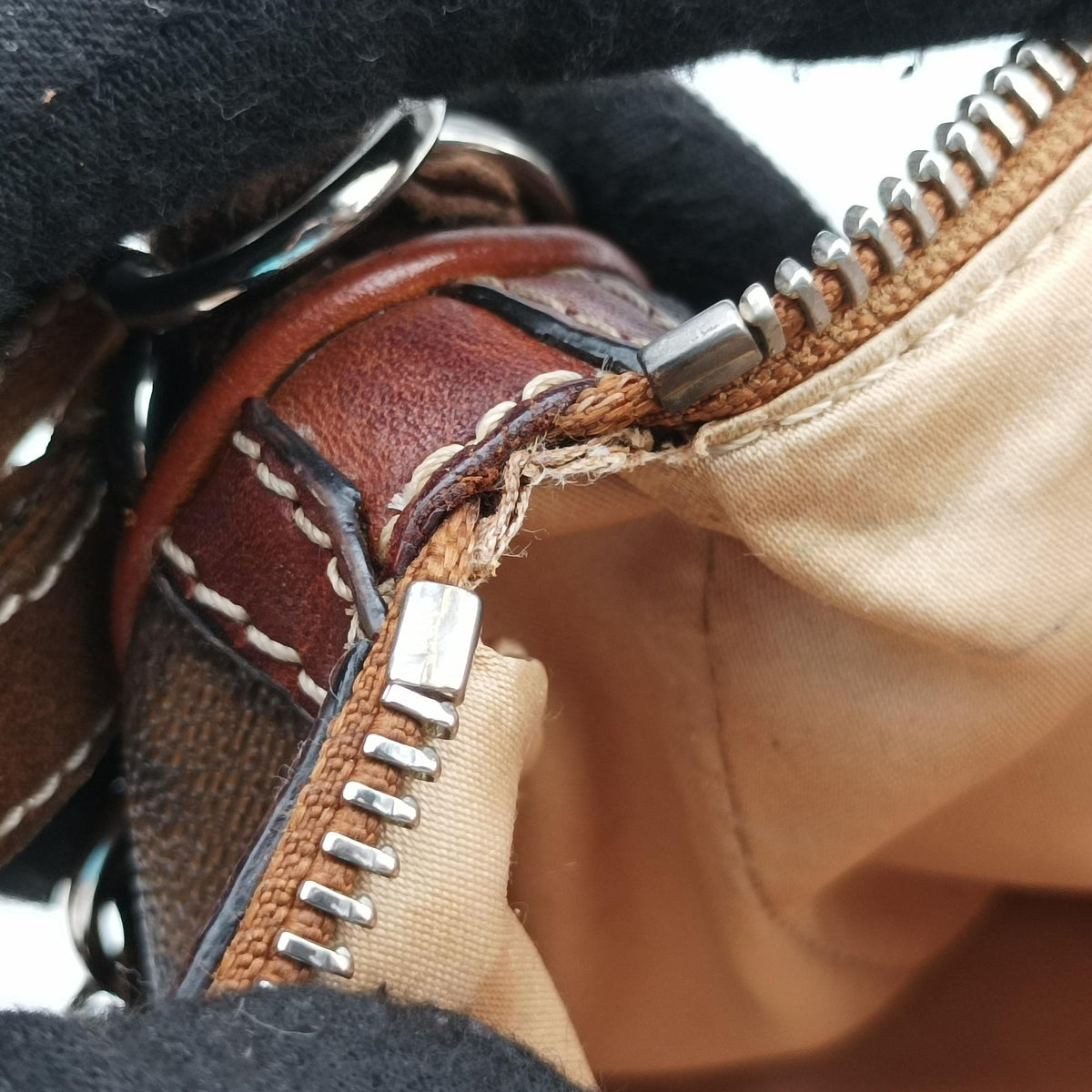Trotter Romantic Brown PVC coated canvas×Leather 03-BO-1006トロッターロマンティック ブラウン PVCコーティングキャンバス×レザー 03-BO-1006