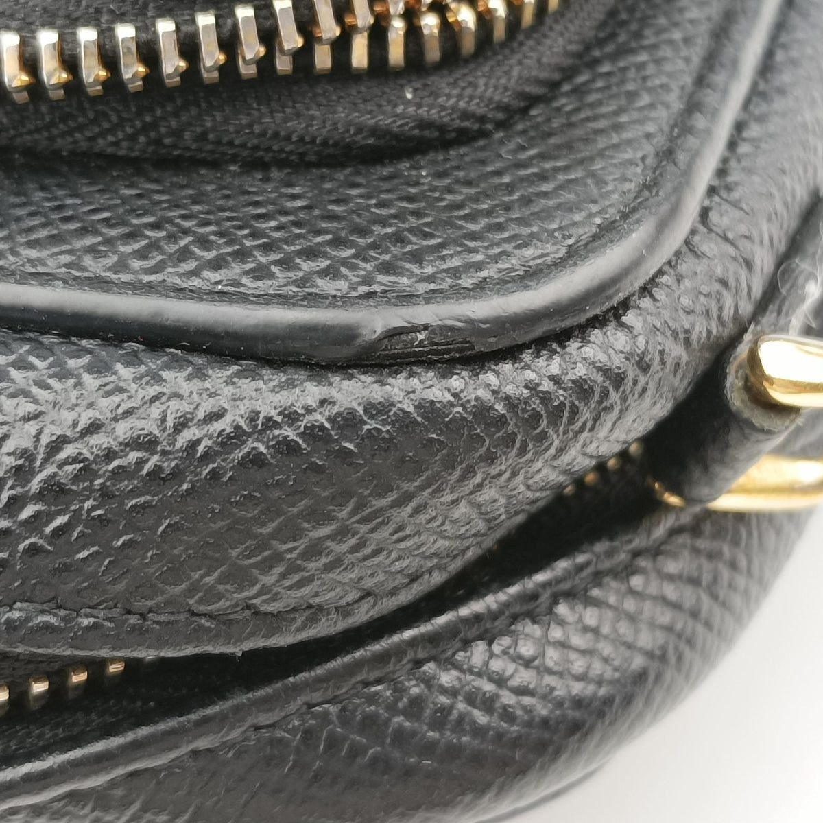Caro Double Pouch Black Leather 05-BO-0271カロ ダブル ポーチ ブラック レザー 05-BO-0271