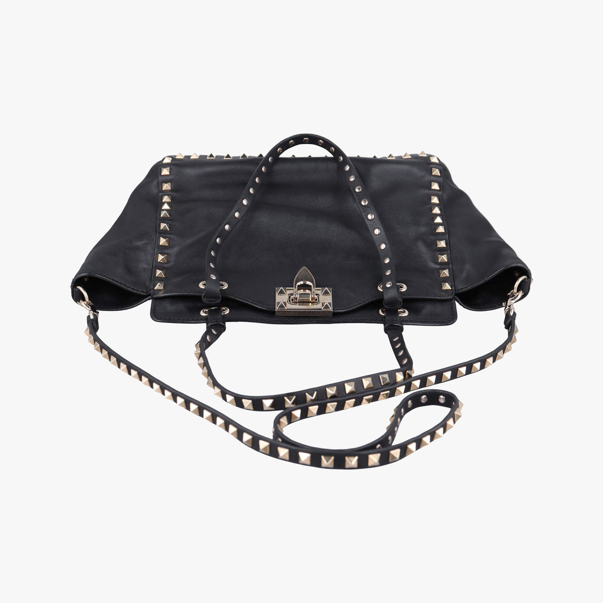 Rockstud Black Leather Lot number unknownロックスタッズ ブラック レザー 製番不明