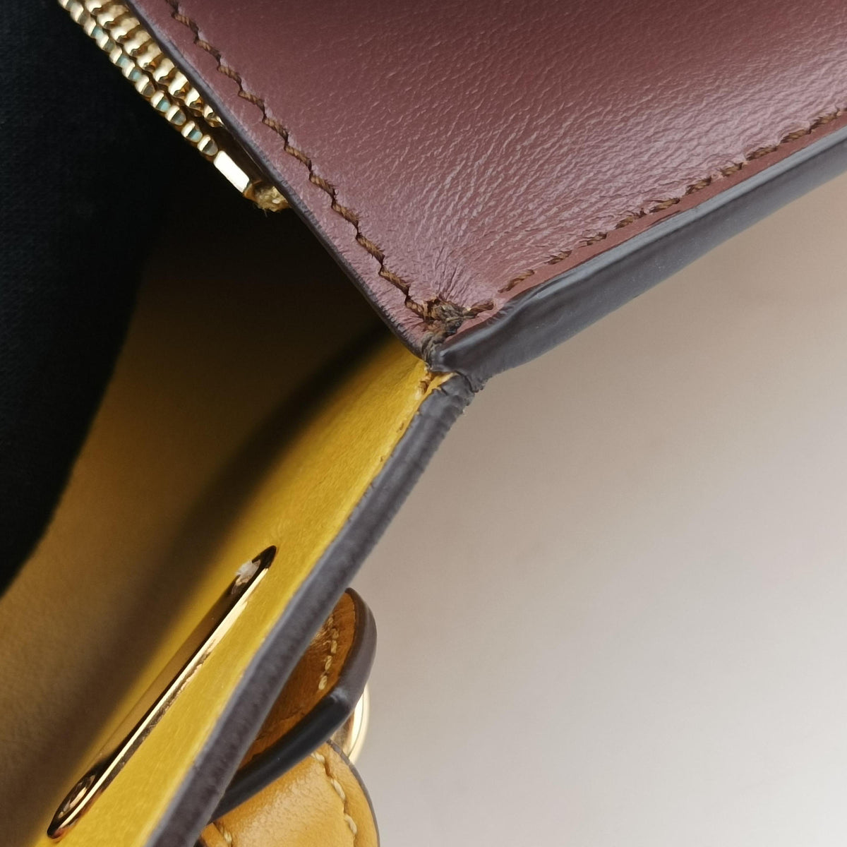Marisol Brown×Beige ×Yellow Leather DY-21 F576マリソル ブラウン×ベージュ×イエロー レザー DY-21 F576