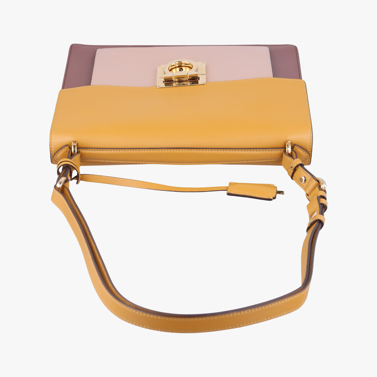 Marisol Brown×Beige ×Yellow Leather DY-21 F576マリソル ブラウン×ベージュ×イエロー レザー DY-21 F576