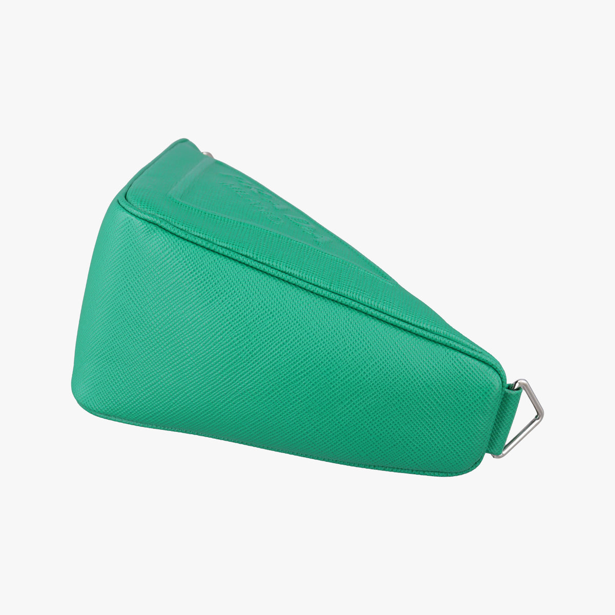 Triangle Logo Plate Green SAFFIANO Leather 2VH155 56 2トライアングル ロゴ プレート グリーン サフィアーノレザー 2VH155 56 2