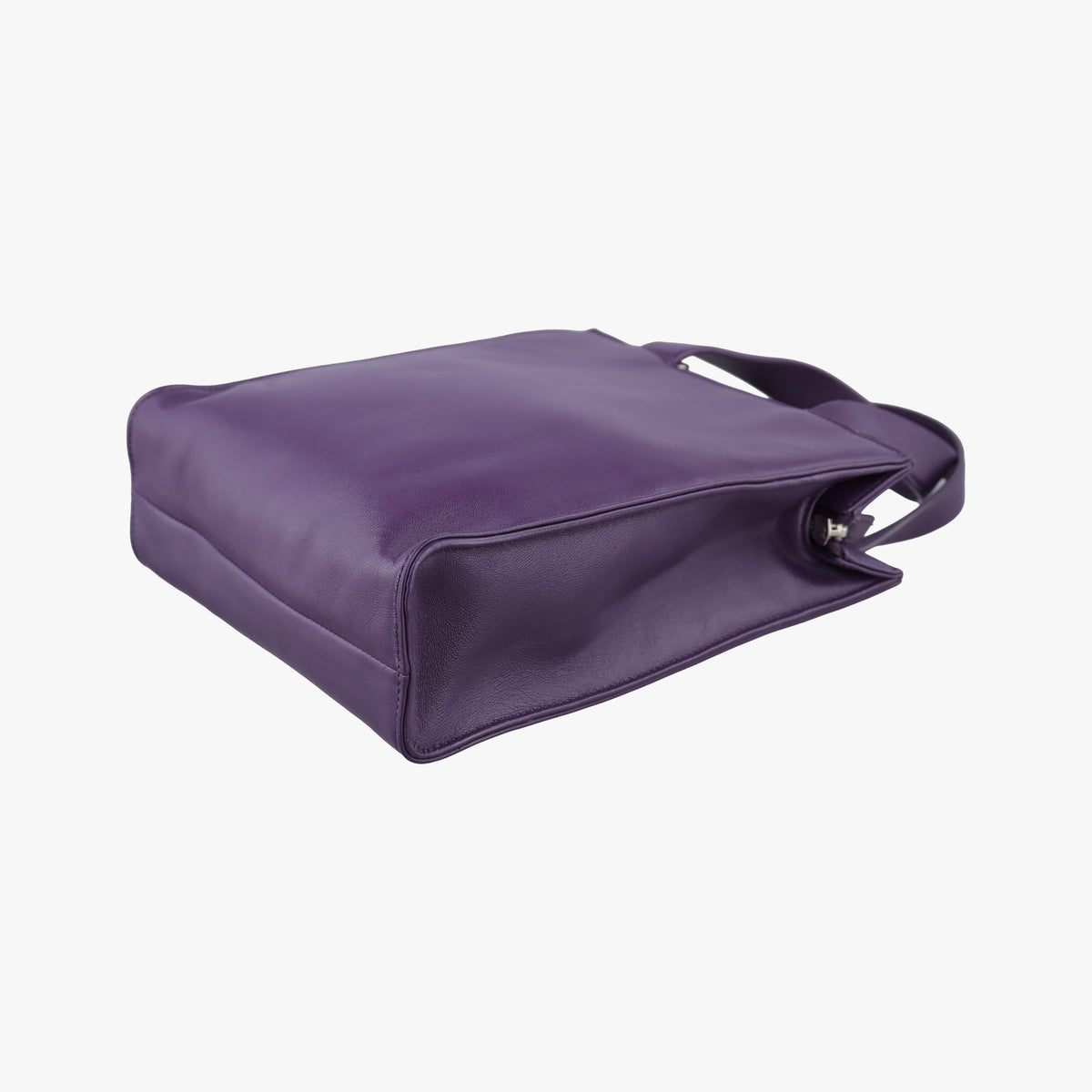 Turquoise Mini Tote Purple lambskin 1BG418 31/Vトライアングルロゴ パープル ラムスキン 1BG418 31/V