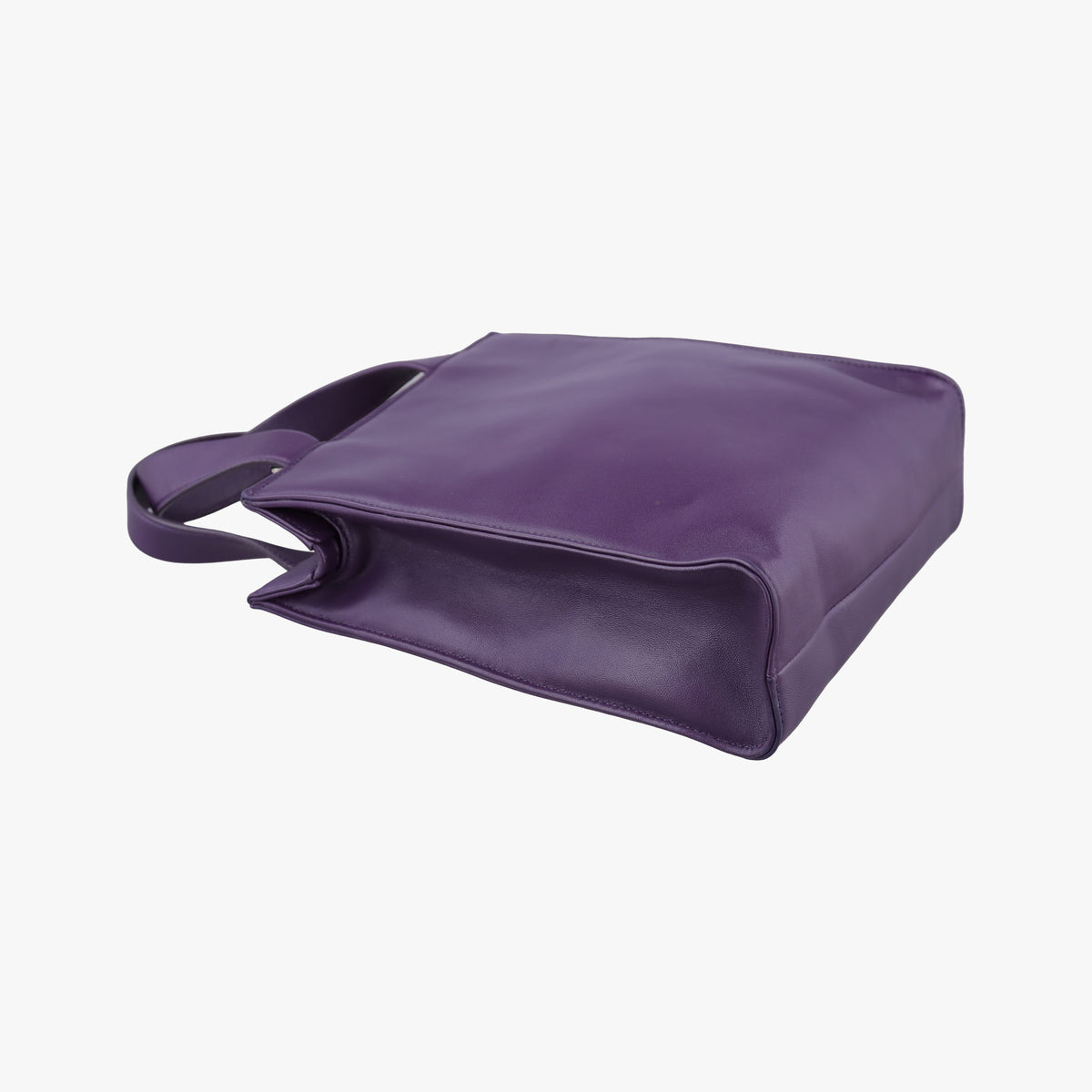 Turquoise Mini Tote Purple lambskin 1BG418 31/Vトライアングルロゴ パープル ラムスキン 1BG418 31/V