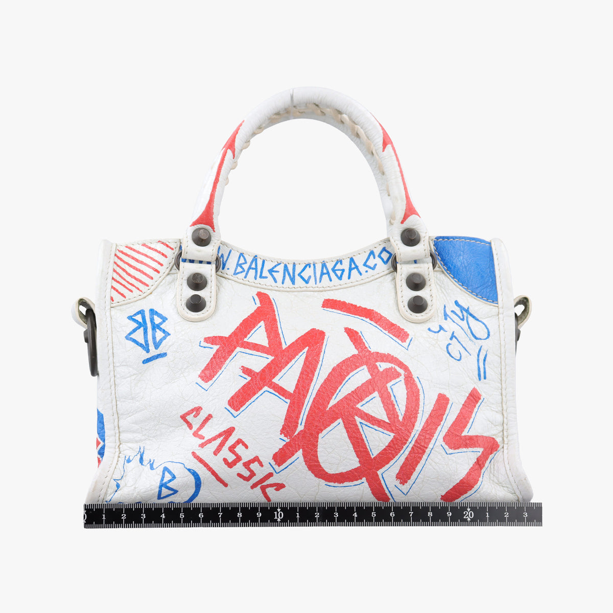 Classic Mini City Graffiti White×Multicolor Arena Lambskin 300295 300295.9060.Y.528147クラシック ミニ シティ グラフィティ ホワイト×マルチカラー アリーナ ラムスキン 300295 300295.9060.Y.528147