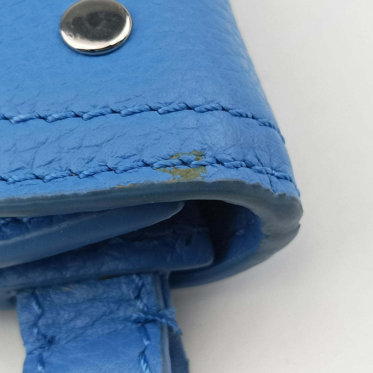 Saddle pouch Blue Leather 19-BO-1109 Xサドルポーチ ブルー レザー 19-BO-1109 X