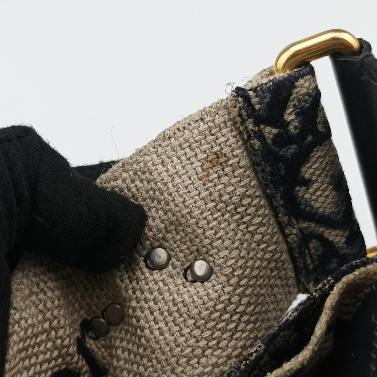 Saddle Navy Jacquard × Leather 28-MA-0210 IC Chipサドル ネイビー ジャガード×レザー 28-MA-0210 ICチップ