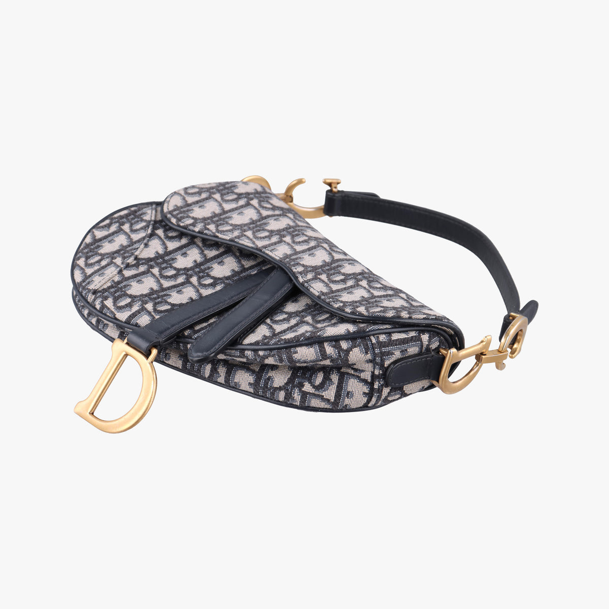 Saddle Navy Jacquard × Leather 28-MA-0210 IC Chipサドル ネイビー ジャガード×レザー 28-MA-0210 ICチップ