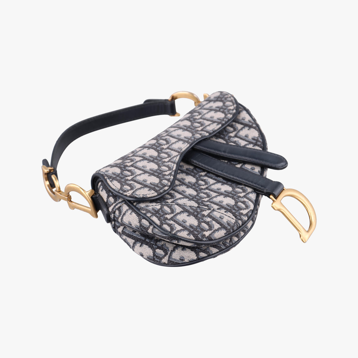 Saddle Navy Jacquard × Leather 28-MA-0210 IC Chipサドル ネイビー ジャガード×レザー 28-MA-0210 ICチップ