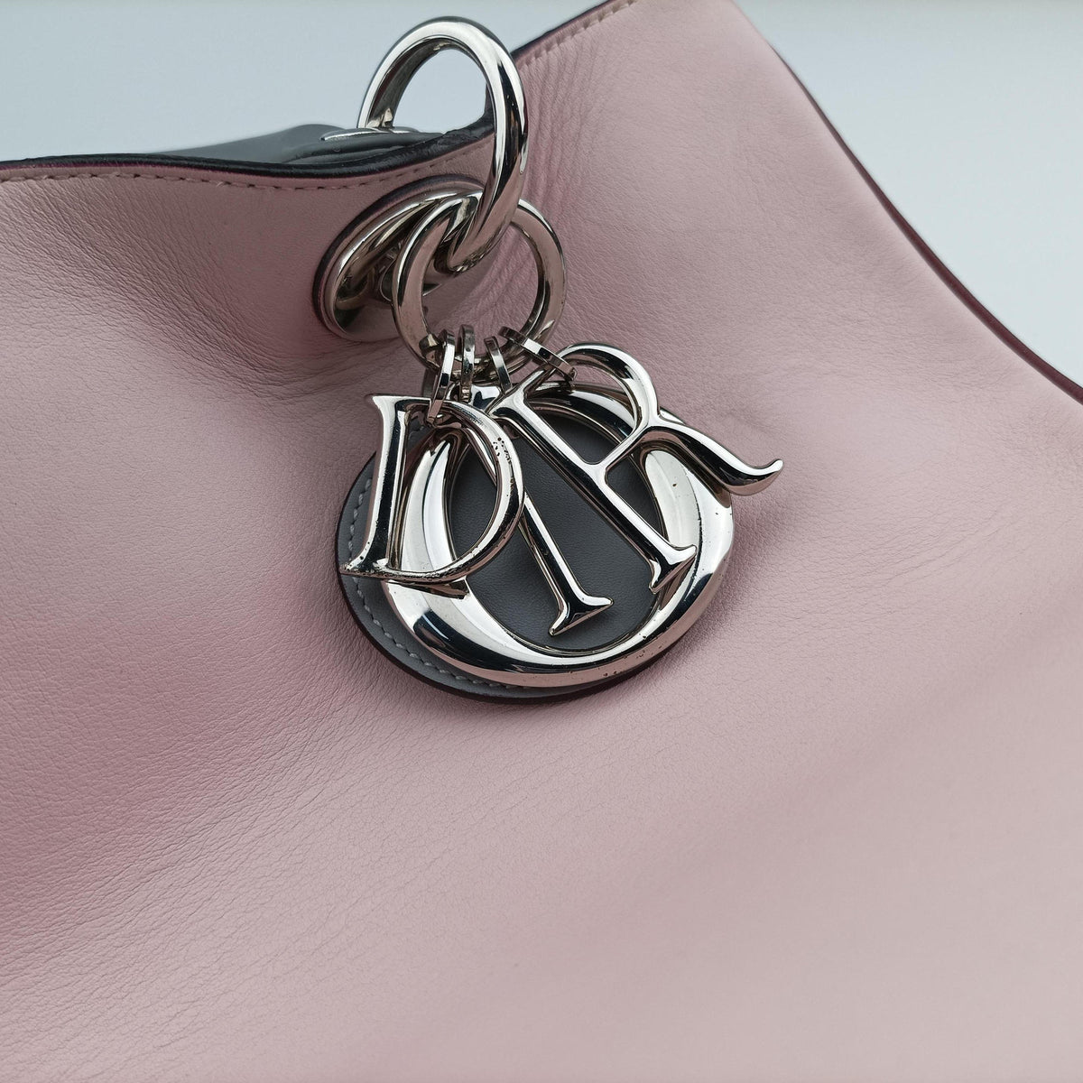 Diorissimo Pink×gray Leather 09-MA-0144ディオリッシモ ピンク×グレー レザー 09-MA-0144