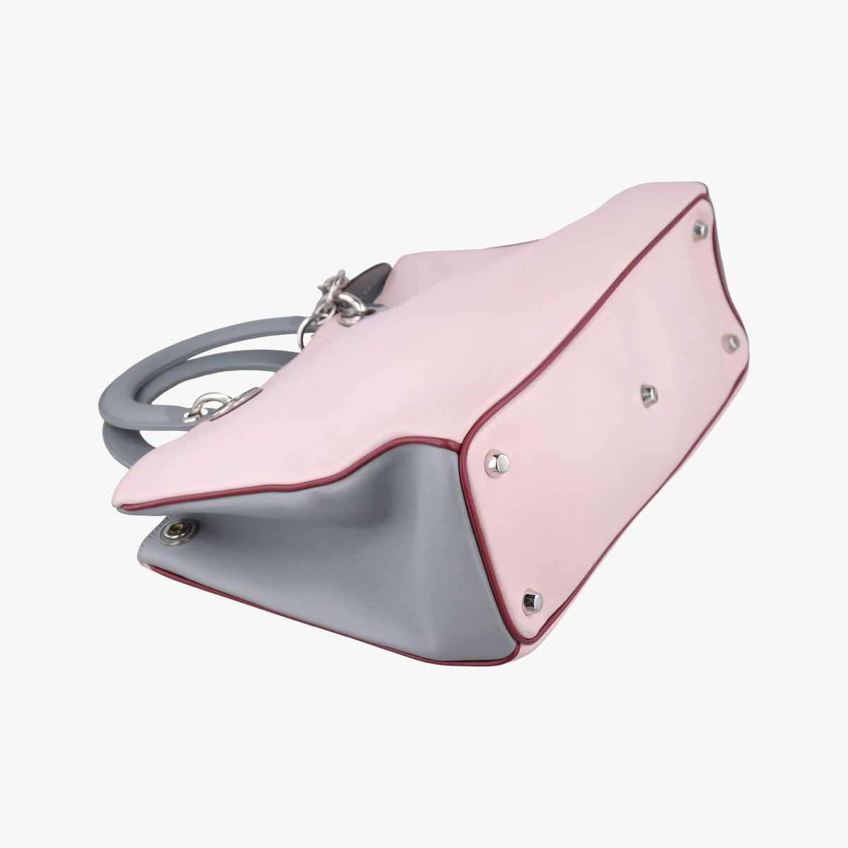 Diorissimo Pink×gray Leather 09-MA-0144ディオリッシモ ピンク×グレー レザー 09-MA-0144