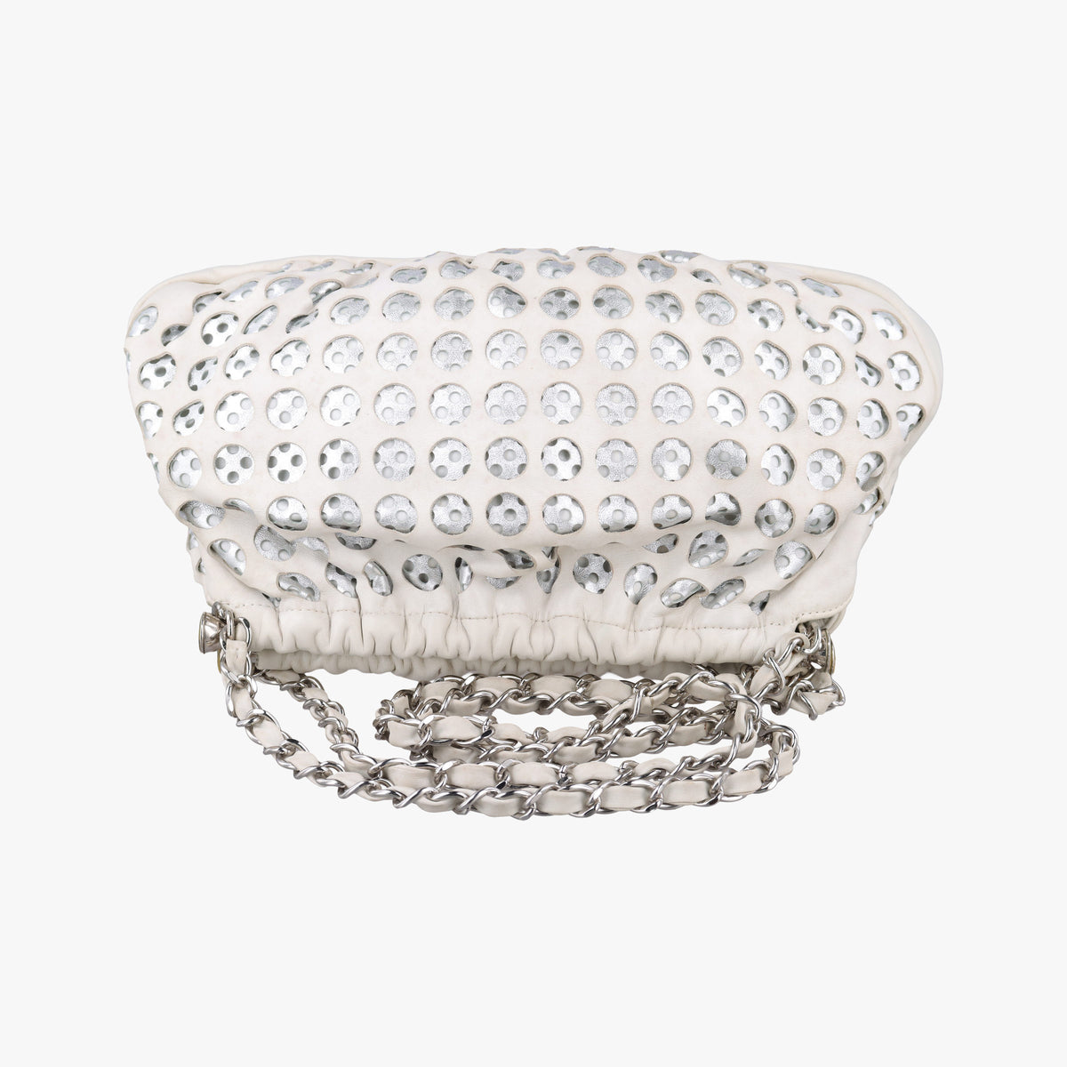 Perforated Chain White Leather A34884 11377089パーフォレイテッド チェーン ホワイト レザー A34884 11377089